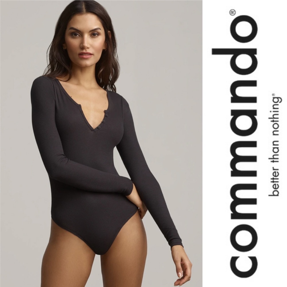Commando Ribbed Henley Bodysuit - image 3